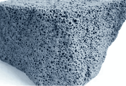 Blåbetong som innehåller radon