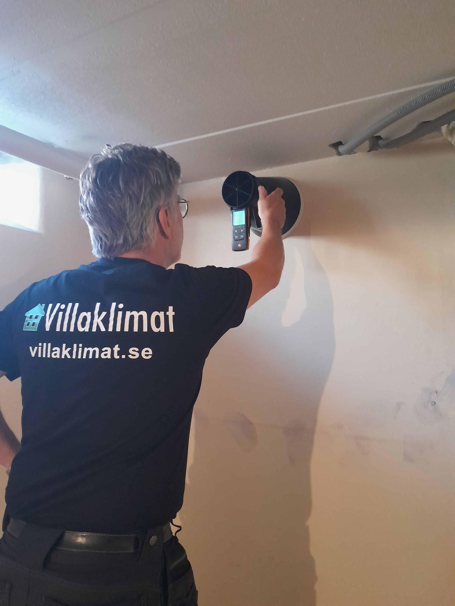 Radonmätning i ett hus