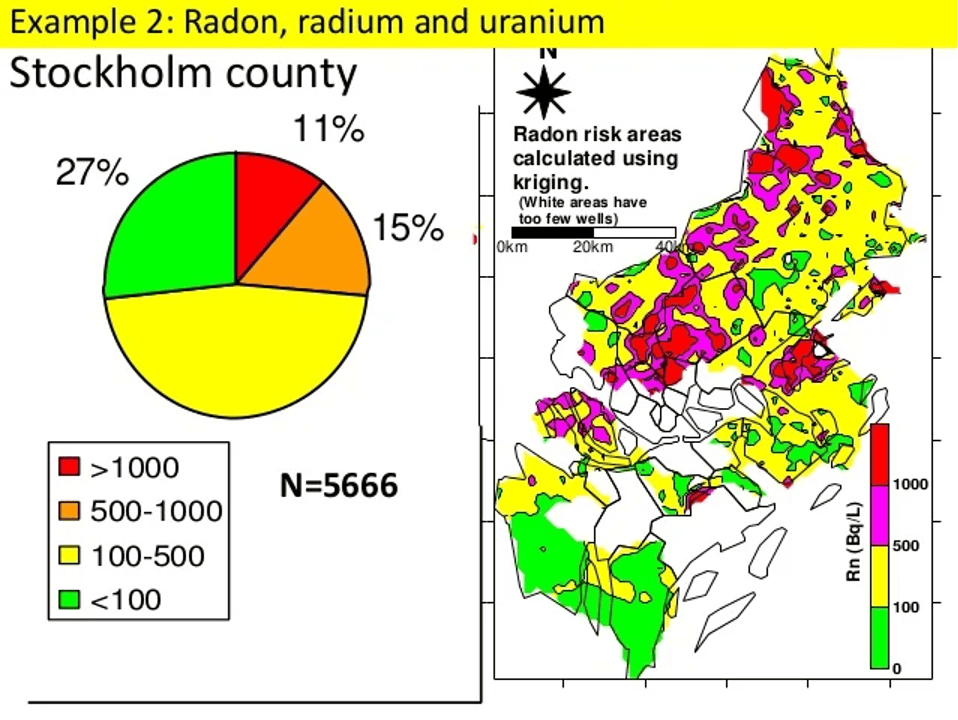 Radonkarta över Sverige