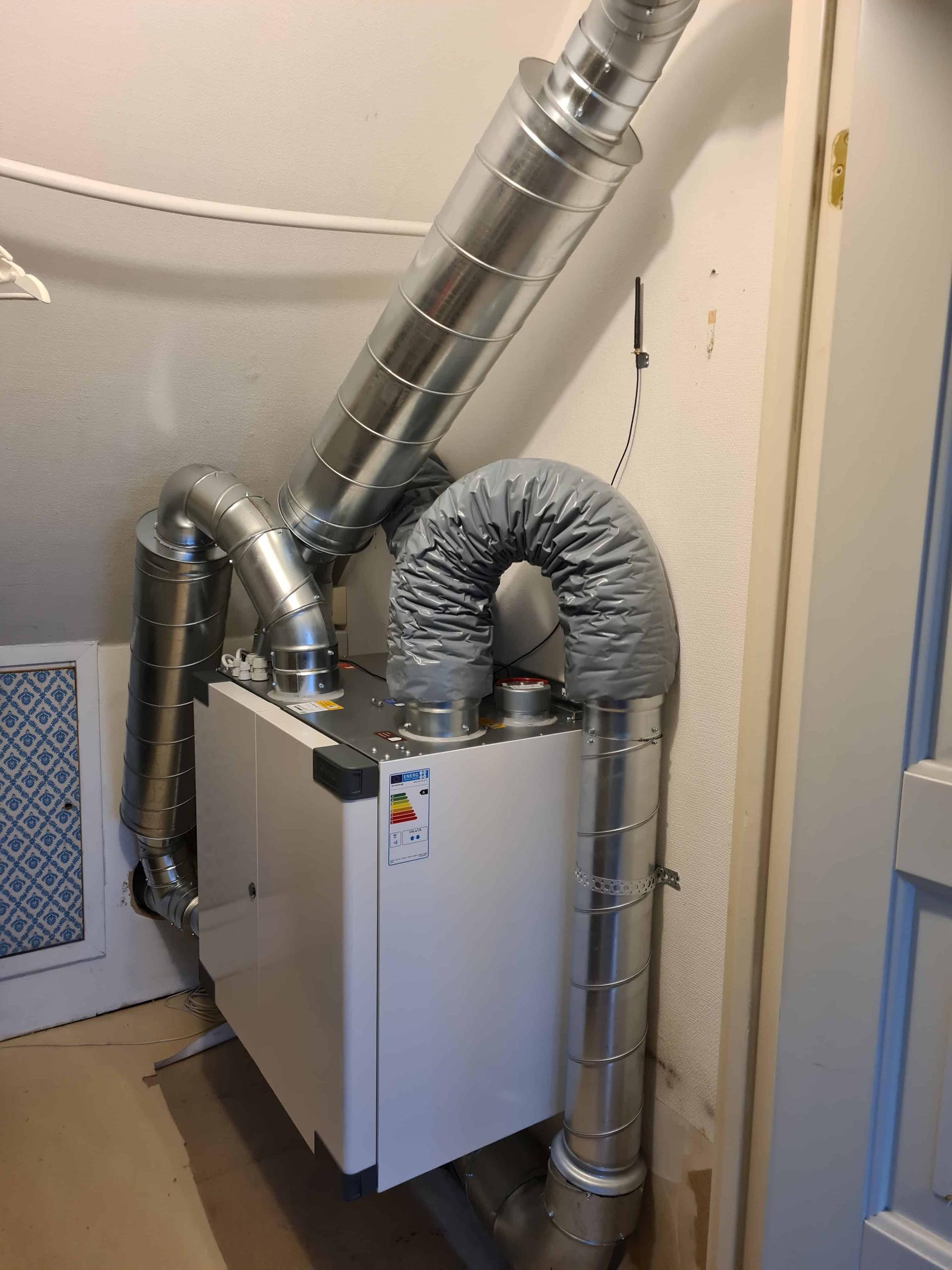 Professionell ventilation i en villa utförd av Villaklimat